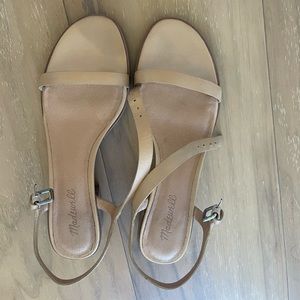 Madewell nude/light beige heeled sandals